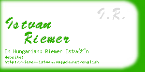 istvan riemer business card